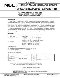 Datasheet UPC2771TB manufacturer NEC